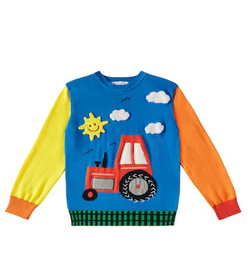 Jacquard cotton and wool sweater  | Stella McCartney Kids