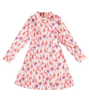 Fuchsia cotton-blend dress | Mini Rodini