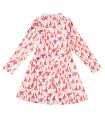 Fuchsia cotton-blend dress | Mini Rodini
