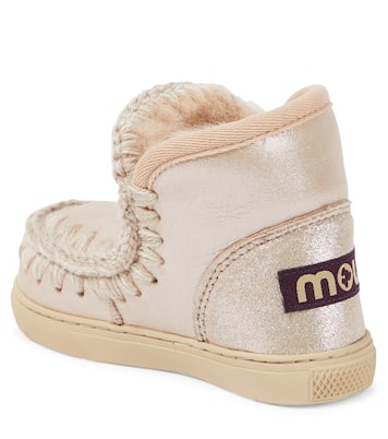 Glitter metallic leather boots | Mou Kids
