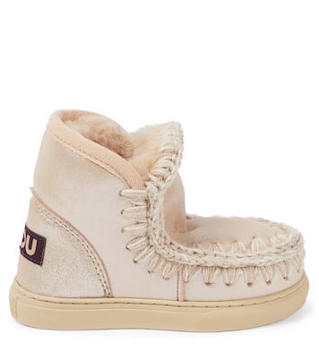 Glitter metallic leather boots | Mou Kids