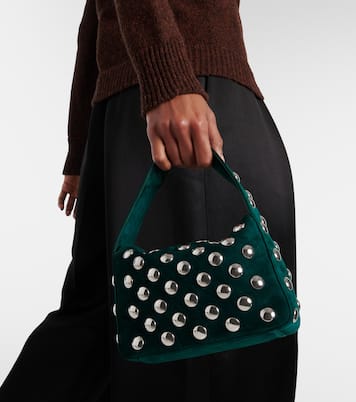 Borsa Elena Small in suede con borchie | Khaite