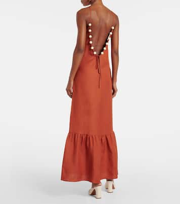 Abito lungo in misto lino | Adriana Degreas