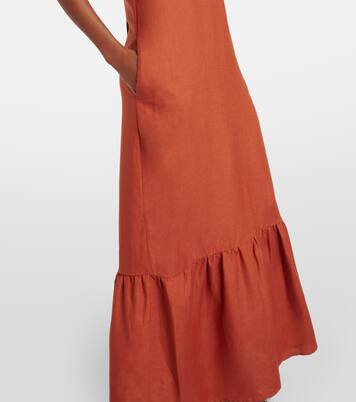 Abito lungo in misto lino | Adriana Degreas