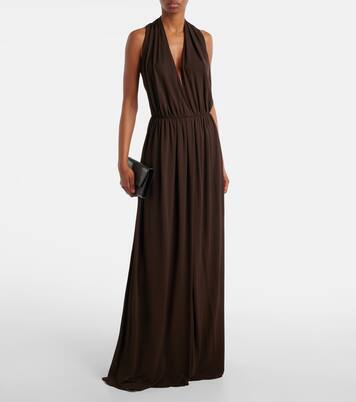 Pharao gathered jersey crêpe gown | The Row