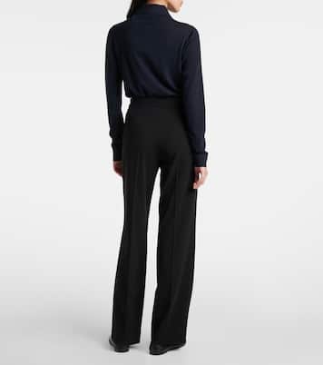 Dina wool-blend straight pants | The Row