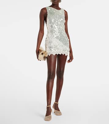 Minikleid Opaline mit Pailletten und Spitze | Christopher Esber
