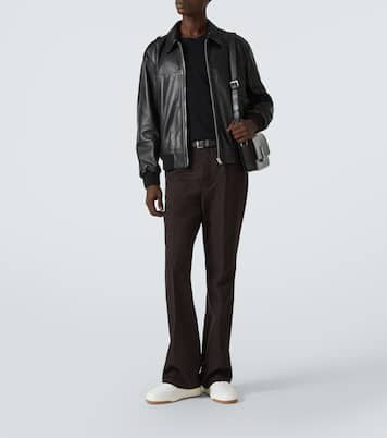 SL/61 Logo皮革低帮运动鞋 | Saint Laurent