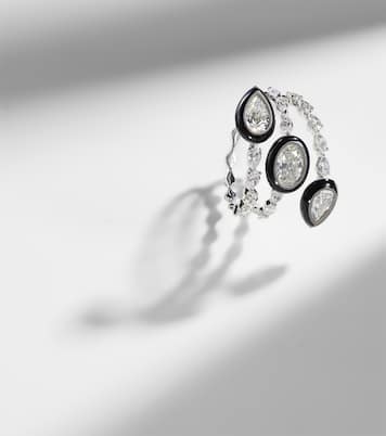 Saturn 18kt white gold ring with diamonds  | Kamyen