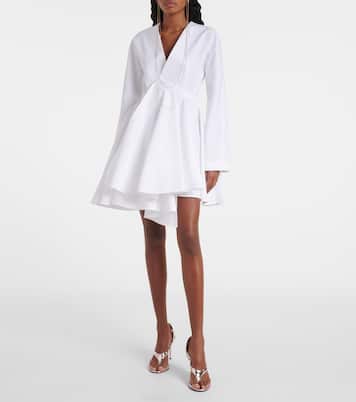 Vestido corto asimétrico de algodón | Alaïa