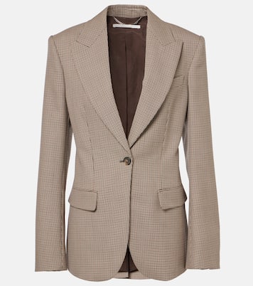 Blazer en laine vierge à carreaux | Stella McCartney
