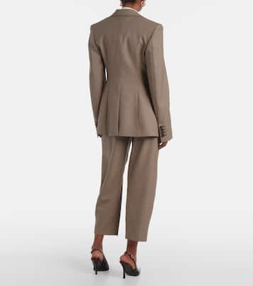 Blazer en laine vierge à carreaux | Stella McCartney