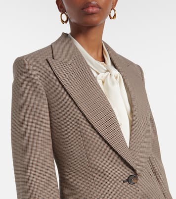 Blazer en laine vierge à carreaux | Stella McCartney