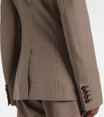 Blazer en laine vierge à carreaux | Stella McCartney