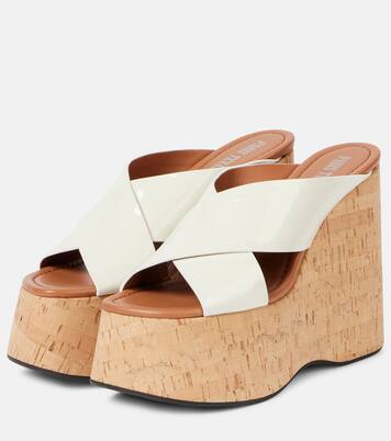 Mara 135 patent leather platform sandals | Paris Texas