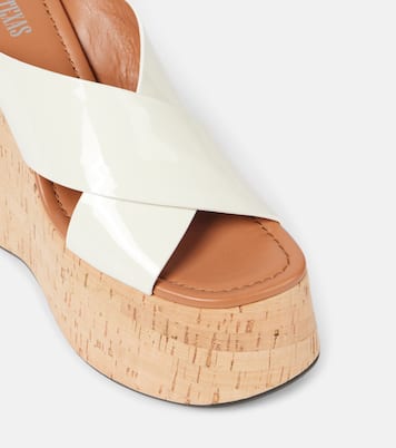 Mara 135 patent leather platform sandals | Paris Texas