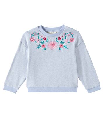 Rosalia embroidered cotton terry sweatshirt | Louise Misha