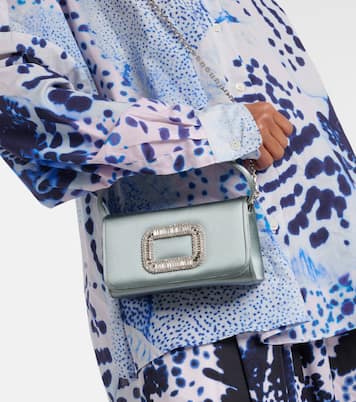 Clutch Pilgrim Micro aus Satin | Roger Vivier