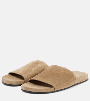 Hugh suede slides | The Row