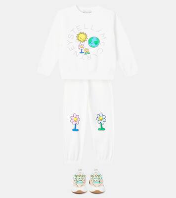 Logo printed cotton jersey sweatshirt | Stella McCartney Kids