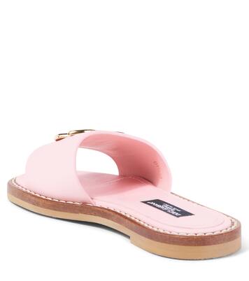 DG leather slides  | Dolce&Gabbana Kids