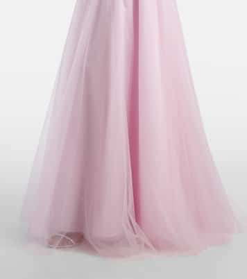 Edra embellished tulle bustier gown | Costarellos