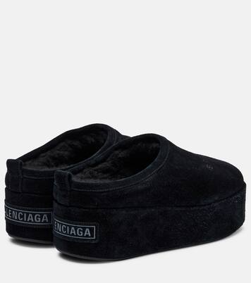 Plateau-Slippers Alaska aus Veloursleder | Balenciaga