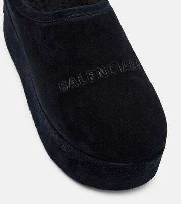 Plateau-Slippers Alaska aus Veloursleder | Balenciaga