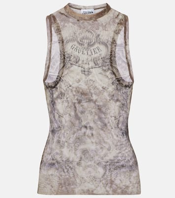 Médallion printed mesh tank top | Jean Paul Gaultier
