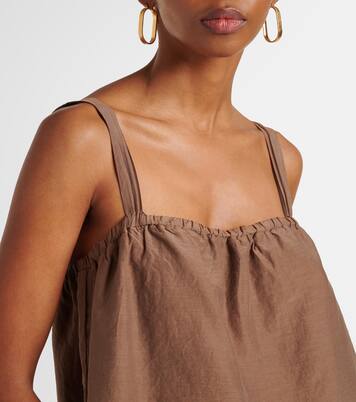 Andrea cotton and silk voile top | Velvet