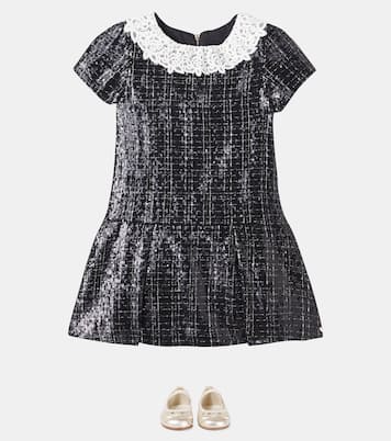 Vestido de tweed con encaje | Tartine et Chocolat