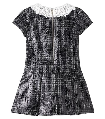 Vestido de tweed con encaje | Tartine et Chocolat