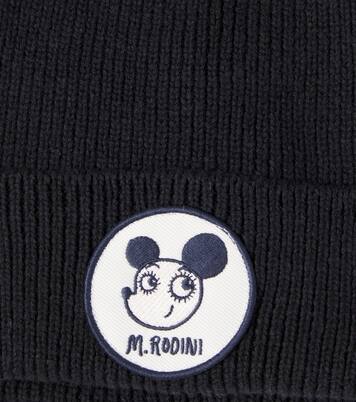 Gorro de algodón y lana con aplique | Mini Rodini