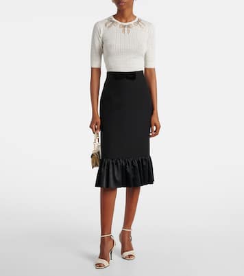 Crystal-embellished cotton sweater | Valentino