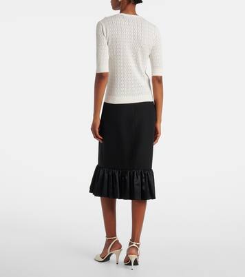 Crystal-embellished cotton sweater | Valentino