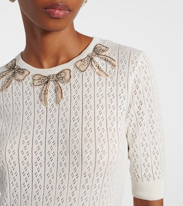 Crystal-embellished cotton sweater | Valentino