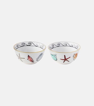 Il Viaggio di Nettuno Small set of 2 porcelain bowls by Luke Edward Hall | Ginori 1735