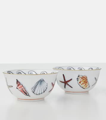 Il Viaggio di Nettuno Small set of 2 porcelain bowls by Luke Edward Hall | Ginori 1735