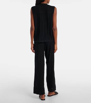 Mixte pointelle wool and cashmere sweater vest | Eres