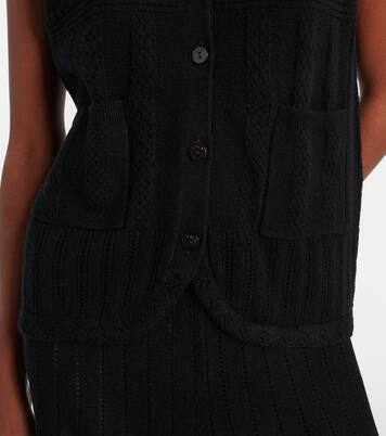 Mixte pointelle wool and cashmere sweater vest | Eres