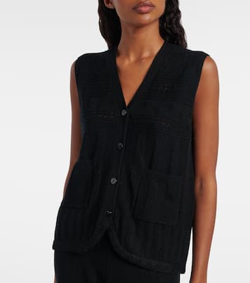 Mixte pointelle wool and cashmere sweater vest | Eres