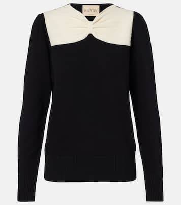 Bow-detail virgin wool sweater | Valentino
