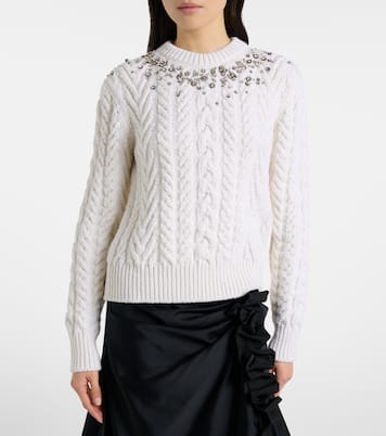 Pullover in lana e cashmere con decorazioni | McQueen