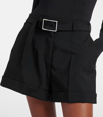 Ghiera belted virgin wool shorts | Sportmax