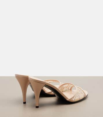 Mules Erin con piel y GG adornados | Gucci