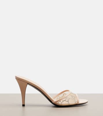 Mules Erin con piel y GG adornados | Gucci