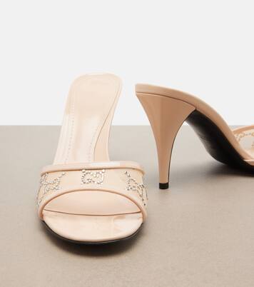 Mules Erin con piel y GG adornados | Gucci