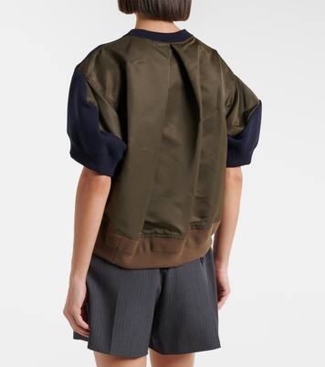 Cotton-blend and twill sweatshirt | Sacai