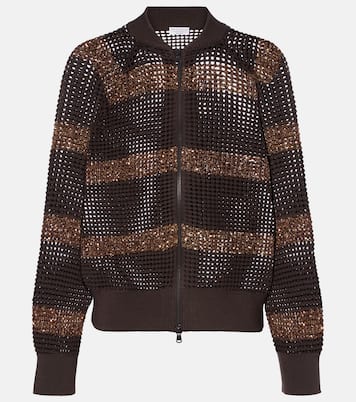 Cardigan aus Baumwolle mit Pailletten  | Brunello Cucinelli