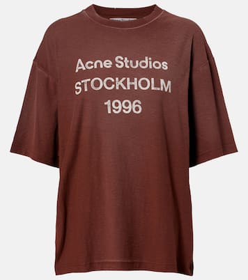 T-shirt en coton et chanvre à logo | Acne Studios